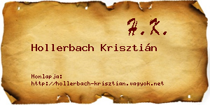 Hollerbach Krisztián névjegykártya