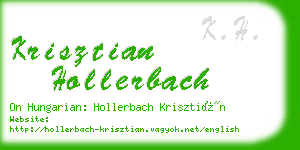 krisztian hollerbach business card